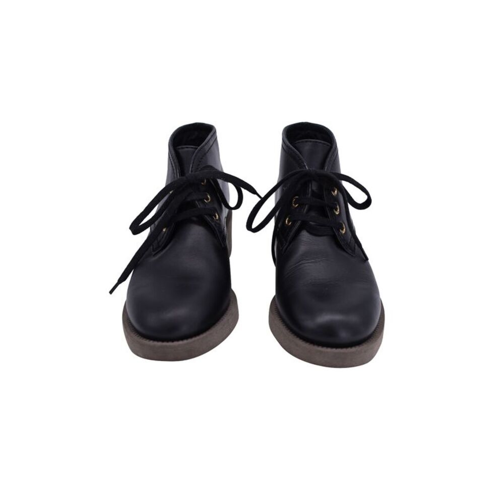 Reposhing - CHANEL Black Ankle Boots with Gold Accents - Picture 2 of 8